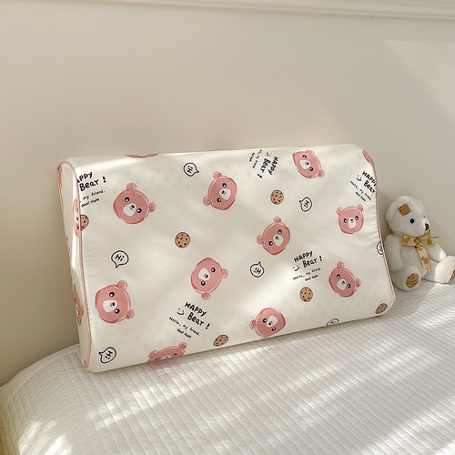 可爱卡通儿童全棉乳胶枕套3050网红款单人纯棉枕套子单个60x40