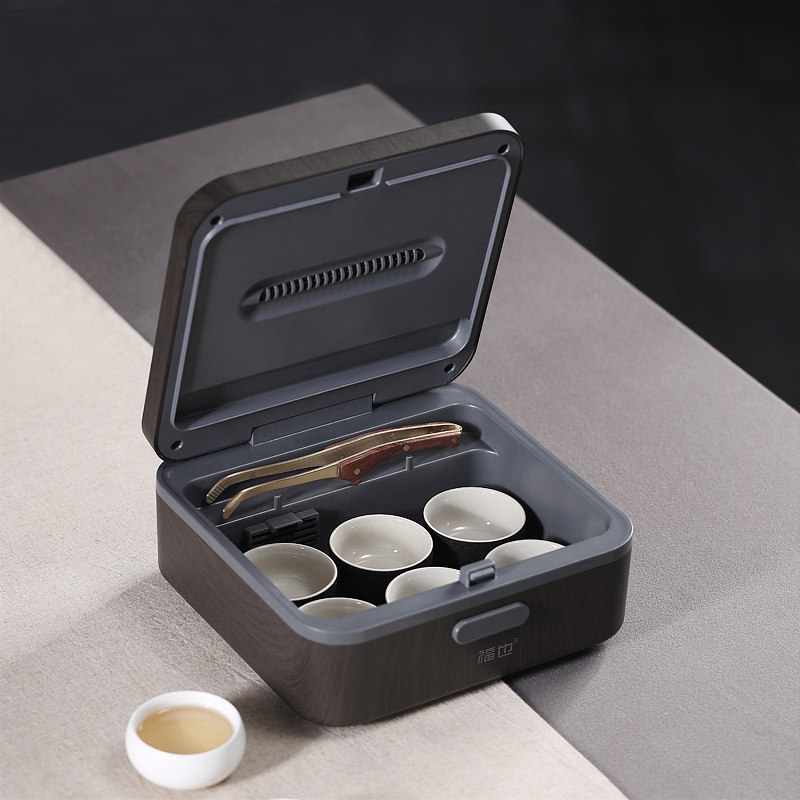 茶杯收纳消毒盒办公室小型功夫茶杯子茶具烘干消毒柜器机家用迷你