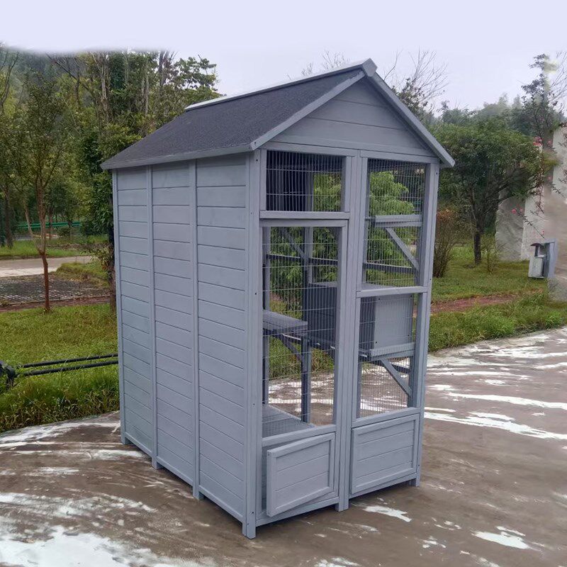 猫笼子超大自由空间笼防雨防寒保暖家用宠物实木猫屋猫别墅可定制