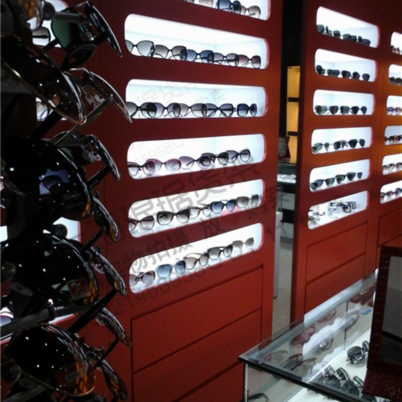 木质眼镜货架展示架商场展架烤漆柜台货柜太阳眼镜样品陈列展示柜