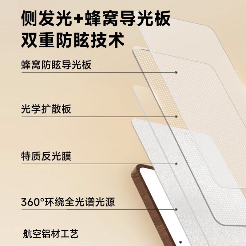 中古风客厅吸顶灯超薄大厅主灯简约护眼书房卧室房间灯具全屋套餐