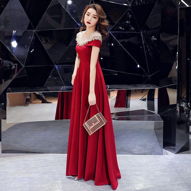 伴娘服2025新款高级小众显瘦成人毕业礼合唱晚礼服裙女红色姐妹团