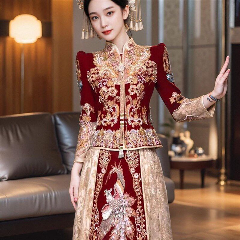 高端秀禾服婚服2024新款结婚新娘出阁秀和服中式礼服出嫁夏季薄款