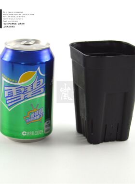 套餐丨【30个】8cm高腰版侧开 ??软万盆象 多肉植物花盆 黑方盆