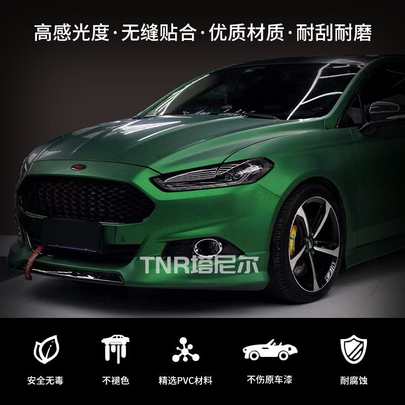 汽车贴膜改色亚光磨砂亮光黑碳纤维车顶后视镜内饰AB中柱贴纸改装
