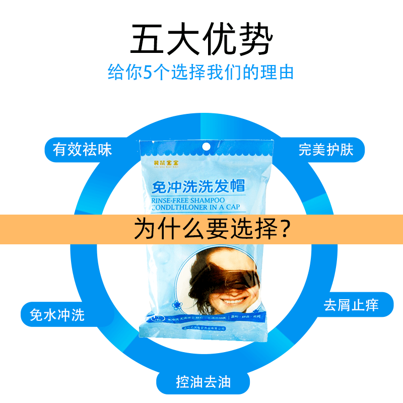 产妇月子洗头神器干洗头发免水洗发卧床老人病人家用免冲洗干洗帽