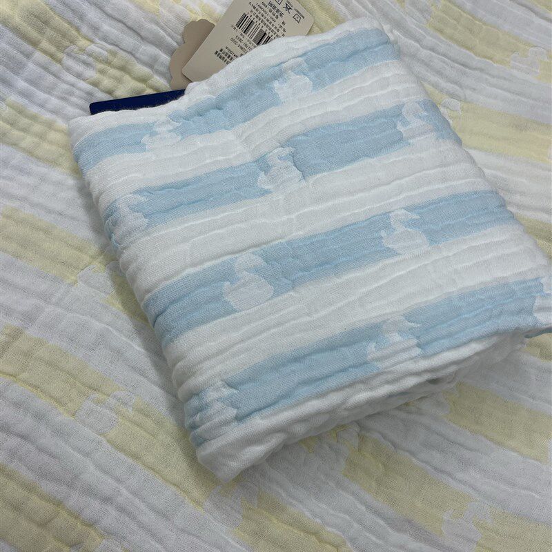 贝瑞拉吸水六层竹棉纱布四季浴巾婴儿浴巾盖毯新生儿超软宝宝浴巾