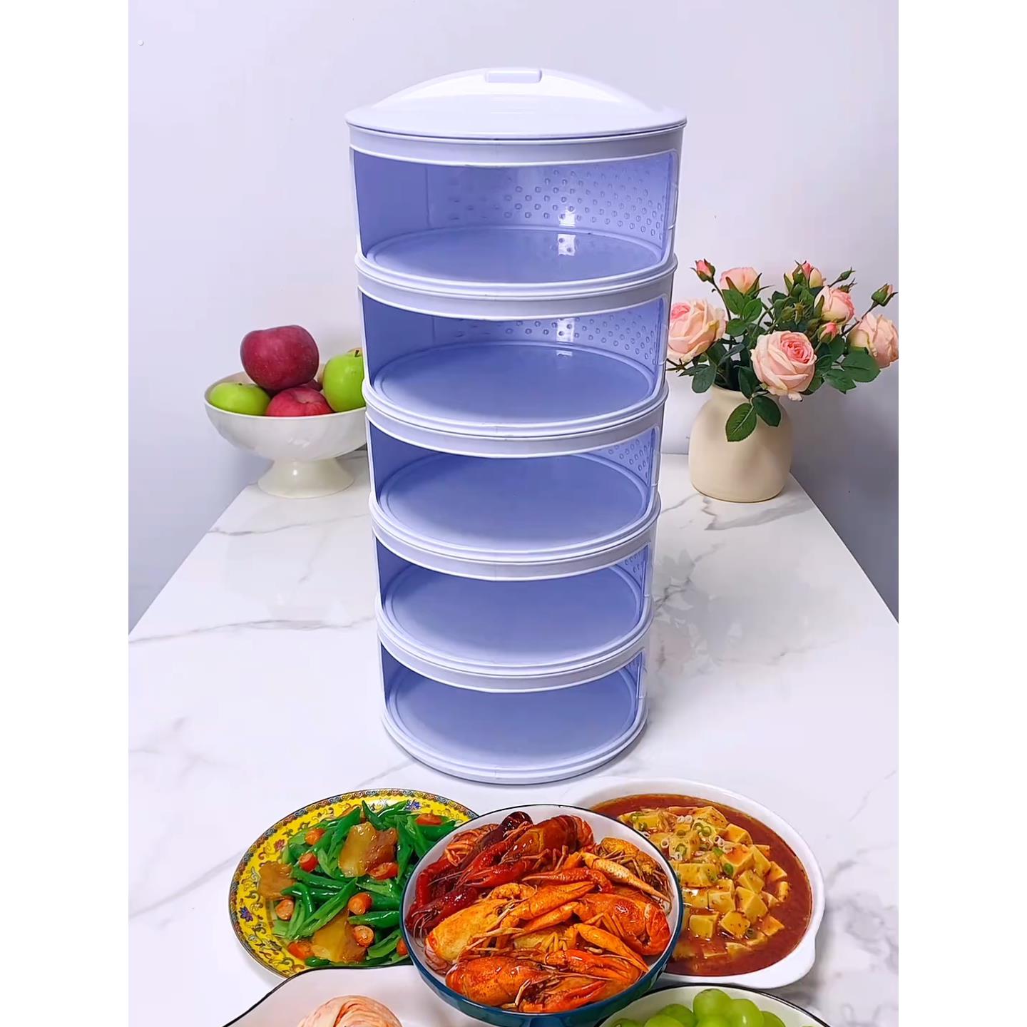 剩菜剩饭收纳神器保温菜罩家用厨房餐桌防尘罩透气镂空菜罩收纳架