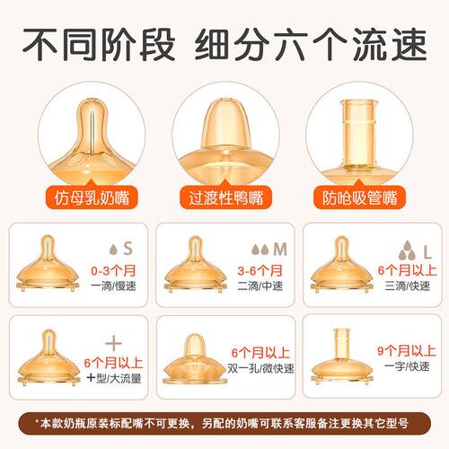 多爱婴贝奶瓶新生婴儿防胀气奶瓶宝宝防呛仿母乳婴幼儿0一6个月