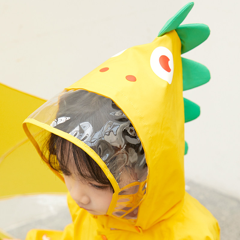 小恐龙儿童雨衣男童女童幼儿园小学生宝宝小孩中小童雨披带书包位