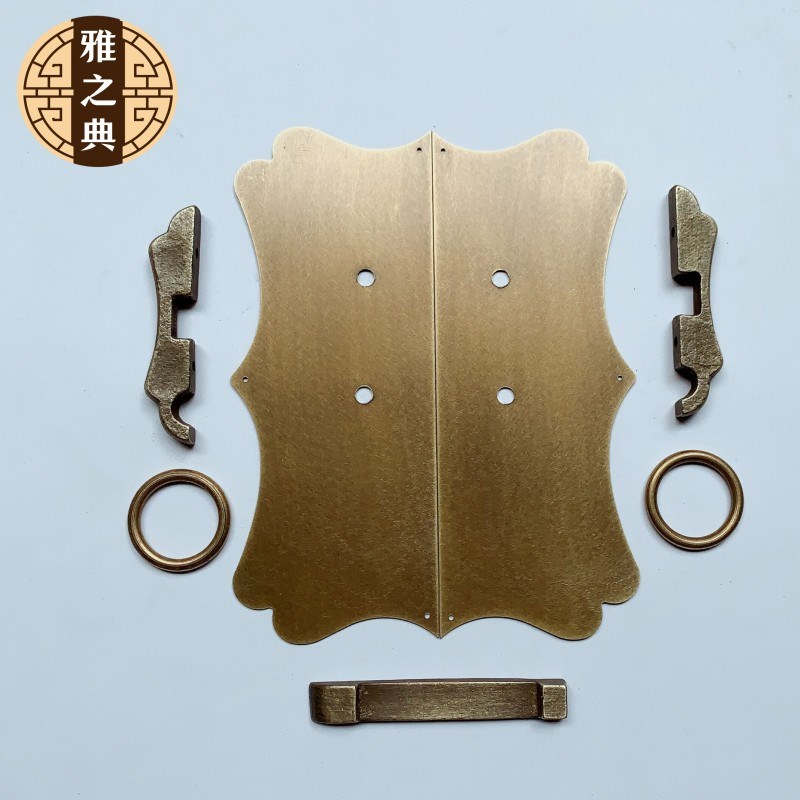 纯铜拉手中式家具五金仿古门锁拉手明清古典家具铜配件门柜铜把手