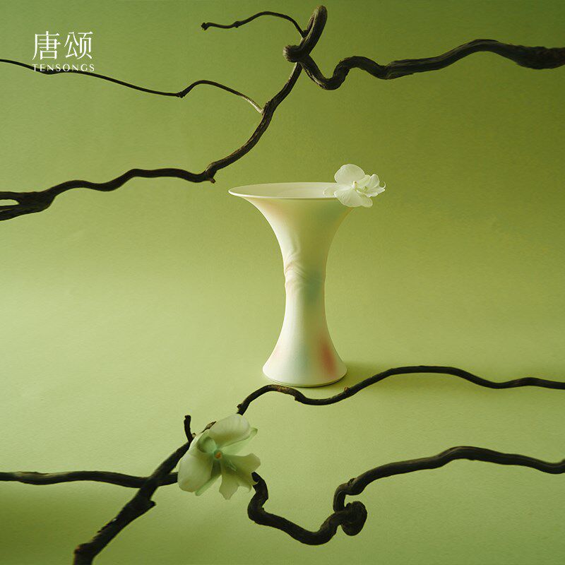 陶瓷花瓶摆件客厅玄关花艺居家水培创意中式简约圆形乔迁送礼花器