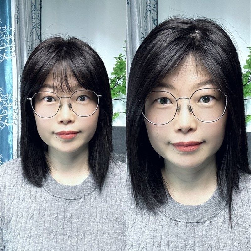 顺心假发真人发丝头顶补发片遮挡白发少染发女神补发片
