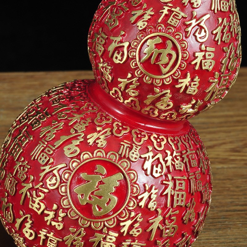 彩铜百福葫芦摆件香薰炉吉祥福禄家居客厅玄关装饰品乔迁新居礼品