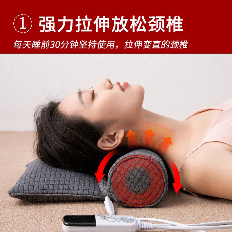 盐袋颈椎热敷枕海盐粗盐肩颈热敷包护颈部加热脖子理疗专用圆柱枕