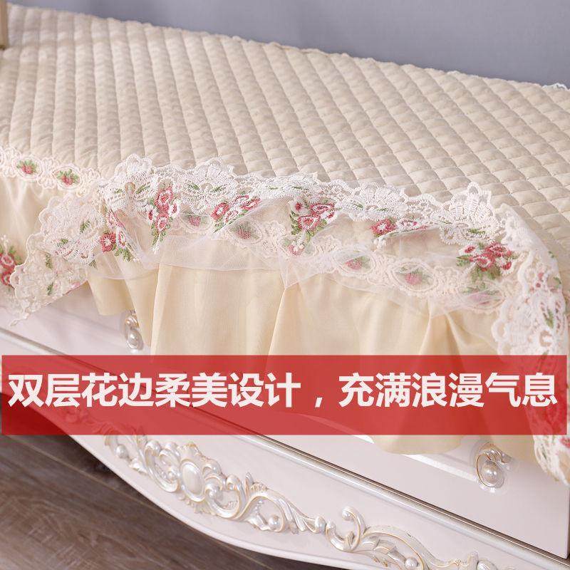 电视柜桌布防尘罩欧式布艺蕾丝长方形双层茶几垫餐桌鞋柜盖巾桌布