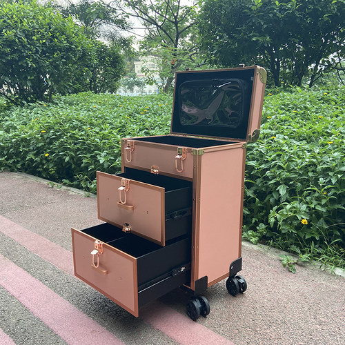 铝合金美甲化妆跟妆美睫纹绣美容医美微整ins行李拉杆收纳工具箱