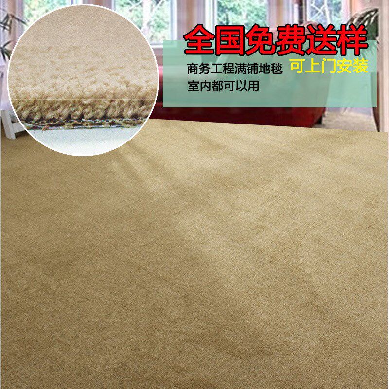 弯头纱地毯办公室大块丙纶展厅卧室满铺美容室酒店客房商用12mm