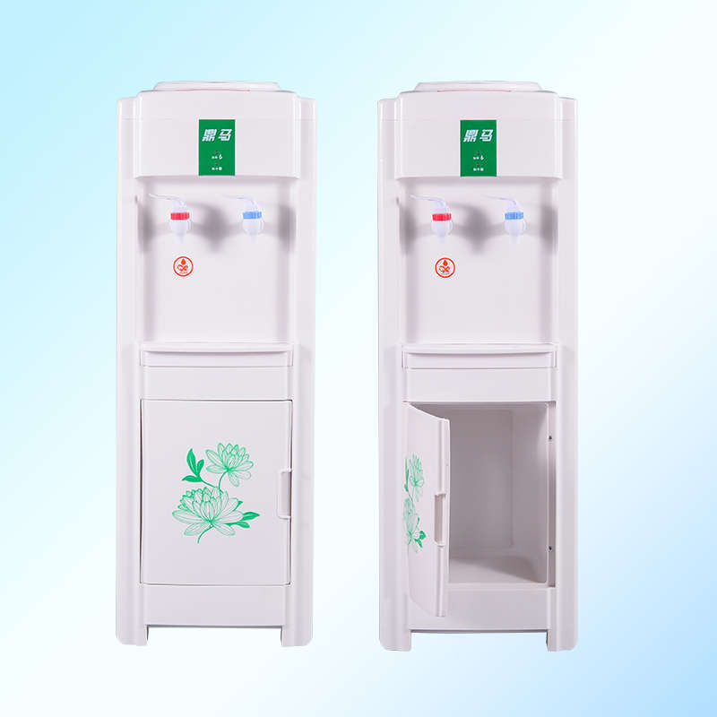 新款鼎马立式饮水机制冷加热冰热家庭学校工厂用全塑机身连身顶盖