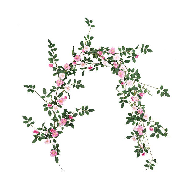 仿真花蔷薇花藤装饰花藤假花藤条塑料藤蔓缠绕壁挂吊顶藤椅婚庆