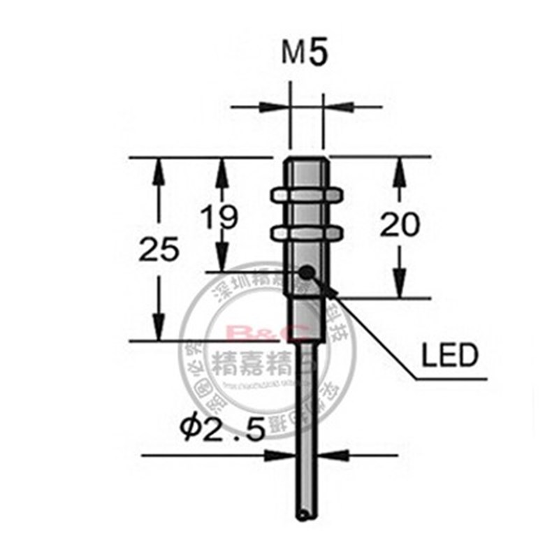 原装M5接近开关 圆柱螺纹5MM近接开关 金属接近 远距离检测1.5MM