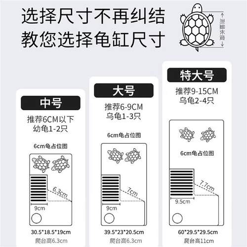 养乌龟专用缸家用过滤易换水干湿分离一体式龟箱水陆两栖生态龟缸