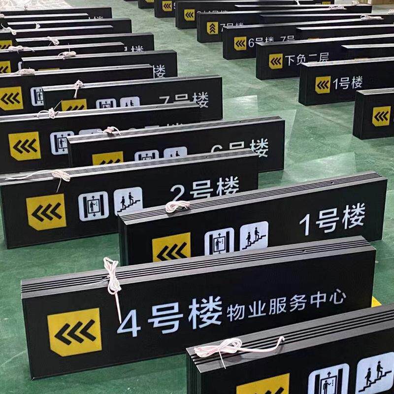 地下车库停车场双面吊牌灯箱指示牌商场医院发光镂空导视向牌悬挂
