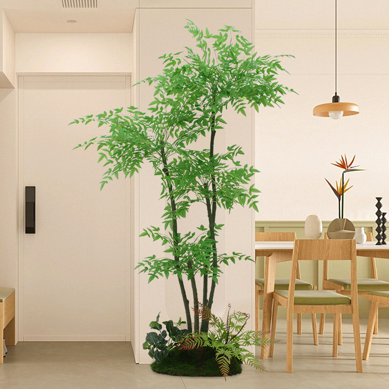 仿真散尾葵塑料植物造景室内盆栽装饰仿生花树假绿植高端轻奢摆设