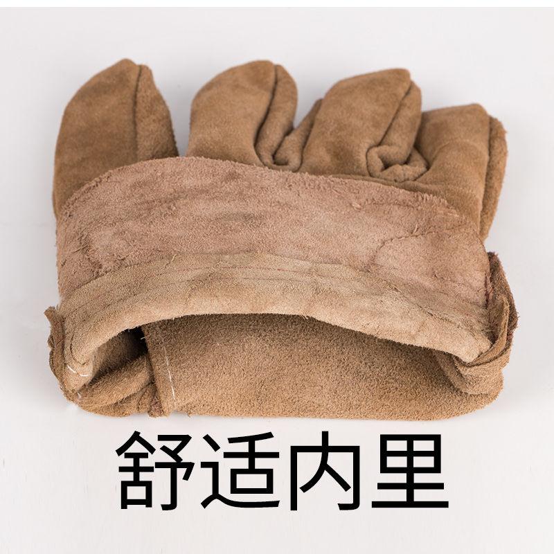 新款 电焊手套小全牛皮防烫焊工耐磨焊接短款柔软加厚劳保防护工