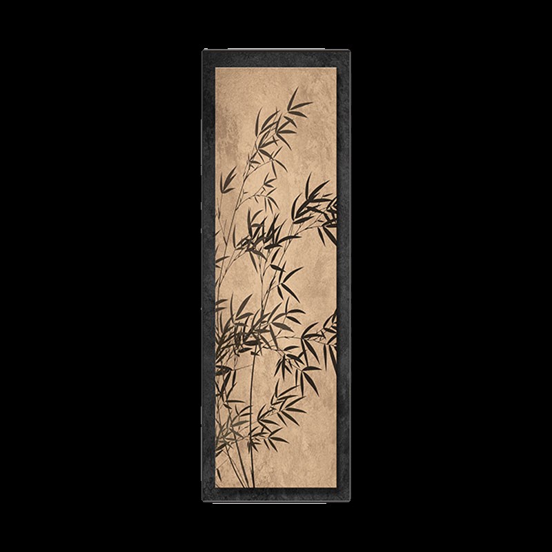配电箱尺寸竖版古风艺术闸小众开关大遮挡挂画装饰画竹子电表箱中