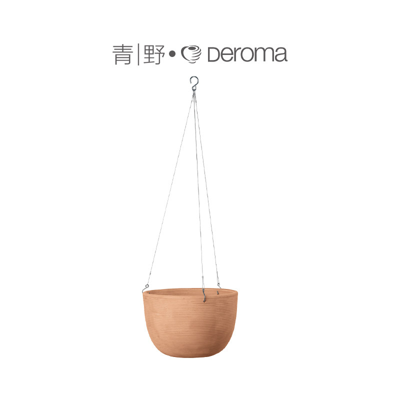 青野 帝罗马 红陶花盆北欧简约阳台户外花园悬挂吊盆绿萝吊兰花盆