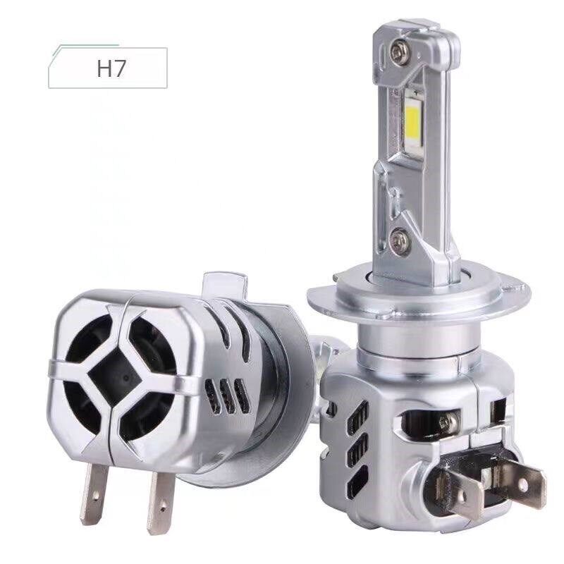 汽车led大灯H1H4H7H11HB3超亮车灯改装聚光远近强激光前照灯泡55W