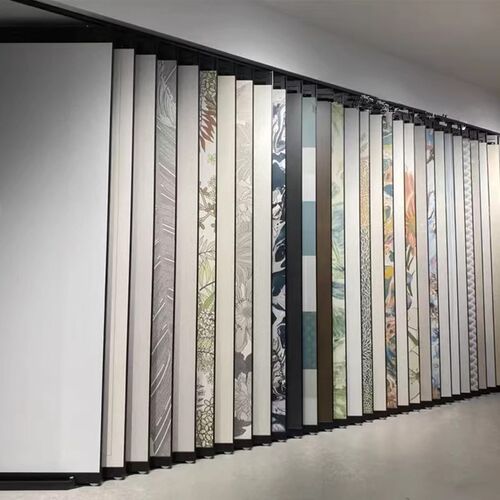 斜拉式瓷砖展示架木地板瓷砖展架岩板可调节抽拉多功能立式展示架