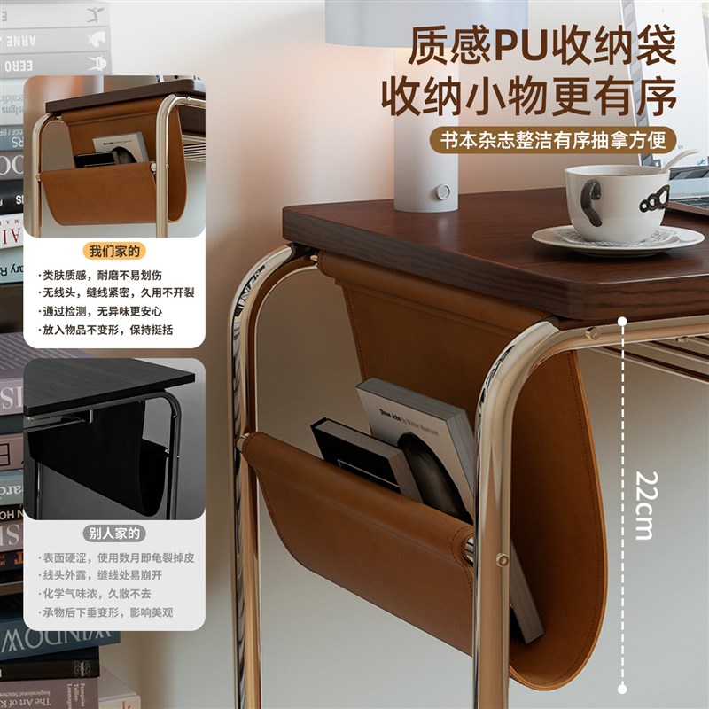 书桌学生家用写字桌小户型卧室办公电脑桌化妆移动床边桌沙发边几