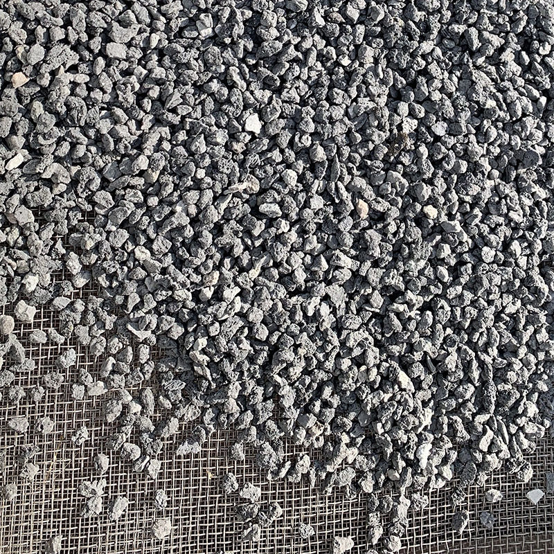厂家直销天然黑色火山岩颗粒园艺林花卉多肉铺面过滤火山石50斤装