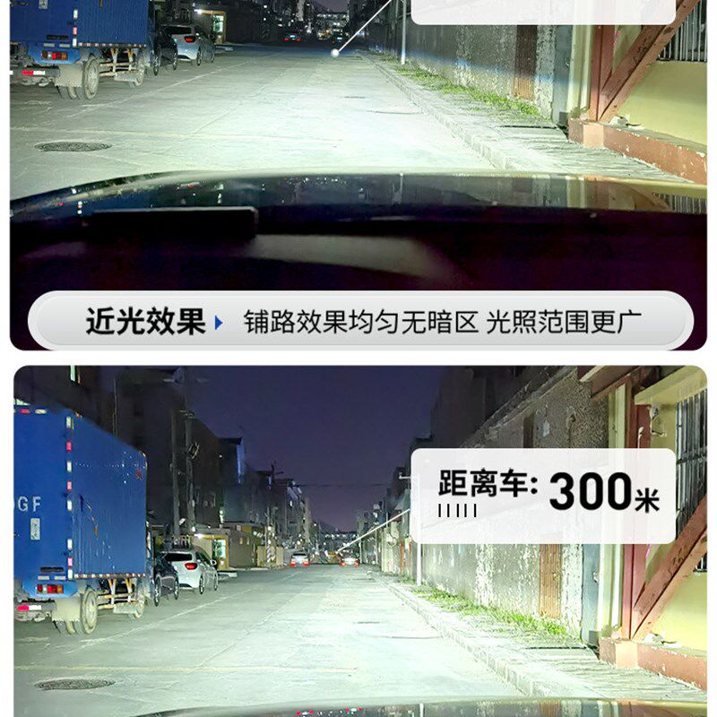led汽车大灯h4远近一体h7改装9005超亮9006灯泡9012透镜聚激光h11