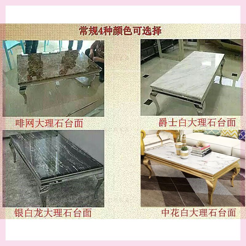 轻奢金色边几小茶几大理石钢化玻璃小方几沙发边几高档次方形角几