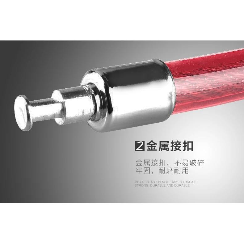 热销锁u型锁芯钥匙多把加粗钢丝防盗软锁环形锁电瓶车玻璃门锁