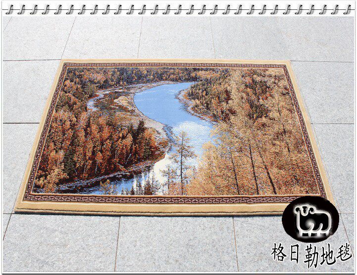 厂家直销纯羊毛编织欧式田园风景装饰画客厅卧室书房餐厅挂毯壁毯