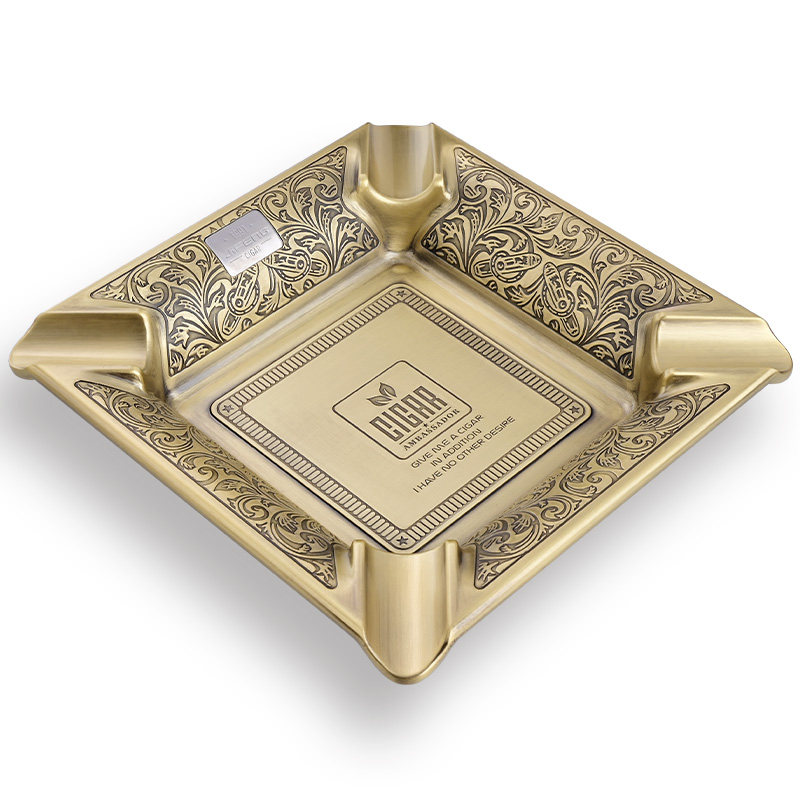 CIGARLOONG茄龙雪茄烟灰缸大号多口径雪茄烟槽金属创意烟缸灭烟器