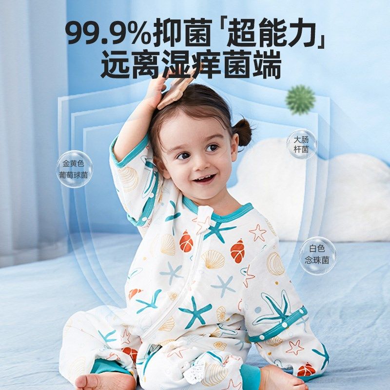 婴儿纱布睡袋春秋四季通用夏季薄款连体睡衣宝宝睡袋儿童防踢被