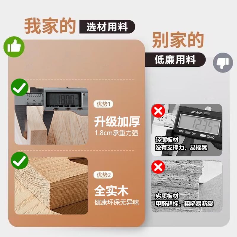 实木书架客厅落地书柜组合格子柜橡胶木矮书柜家用收纳柜置物架