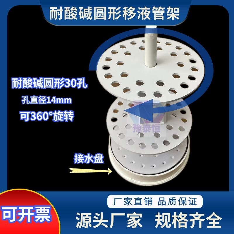 实验室耐酸碱圆盘移液管架圆形吸管架刻度吸管大肚吸管滴定管移液