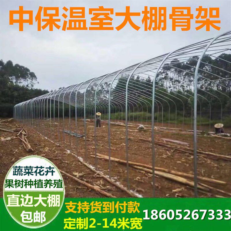 温室大棚骨架钢管蔬菜养殖种植钢架农业简易连体养鸡草莓大棚配件