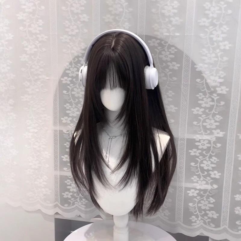 假发女高层次二次元日常lolita黑长直jk整顶假发全头套