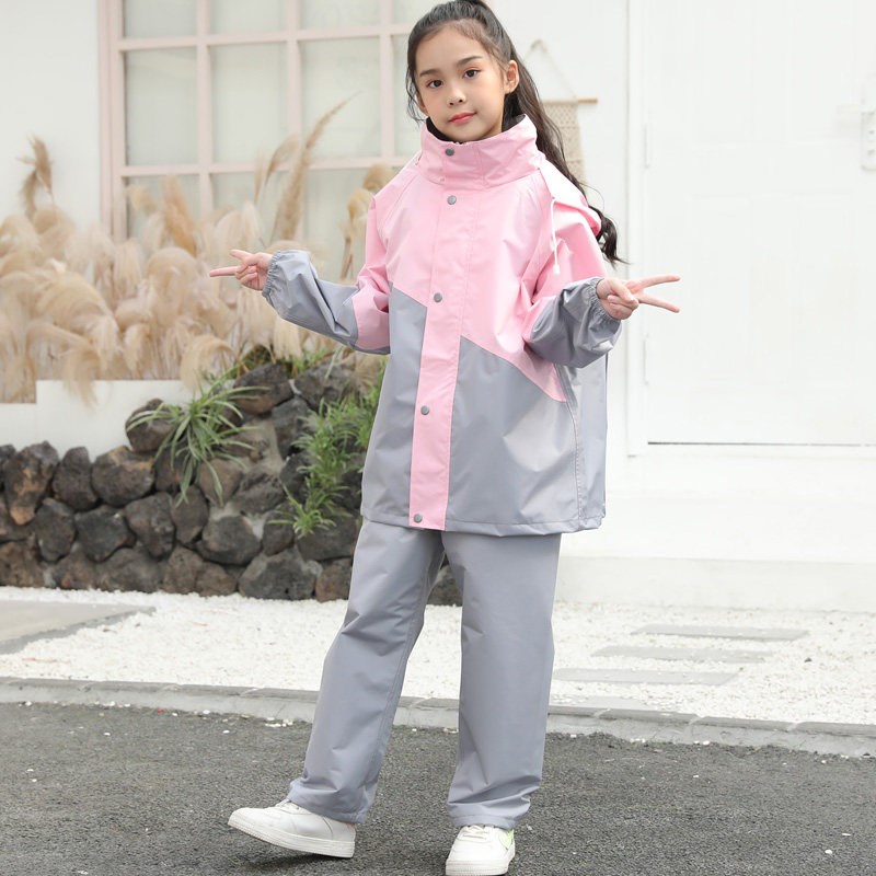 儿童雨衣雨裤套装女童2022新款中小学生上学专用大童男分体雨披