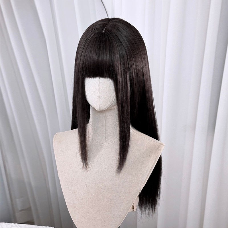 假发女双马尾Lolita黑长直冰冷心事少萝同款日常整顶假发jk假发套