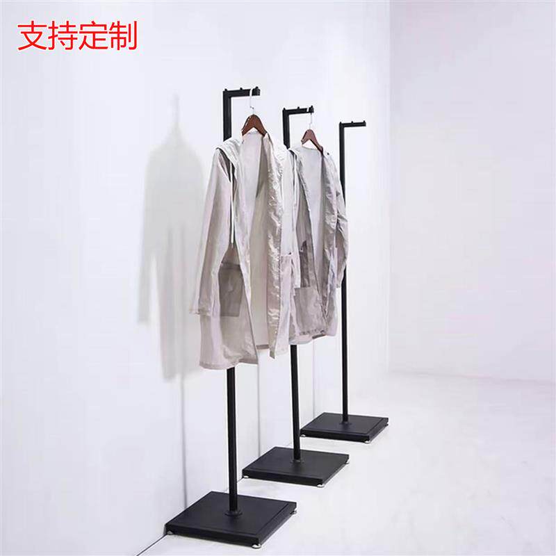 休闲女装店衣架展示架悬挂地板立式服装店岛展示架大衣架落地衣架