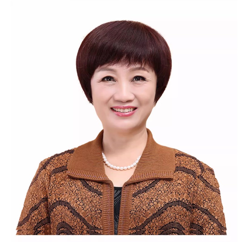 假发中老年女妈妈款女士真发全真人发中年短发真发遮白发全头套式