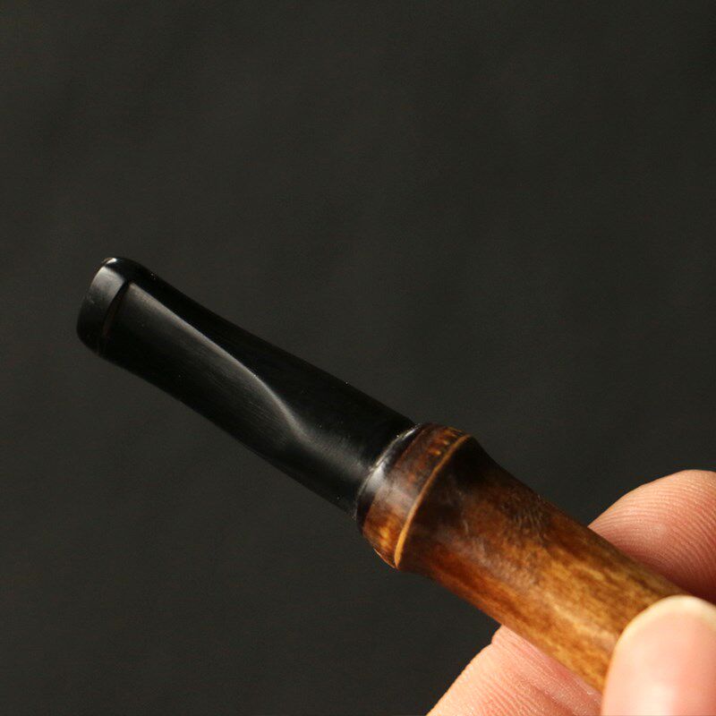 精品纯手工制作天然满地老紫竹根小烟嘴竹制把玩小烟具插香烟烟杆